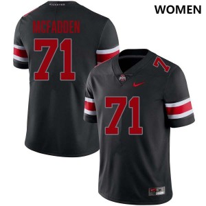 #71 Jayvon McFadden OSU Blackout Women Jersey 2025 Football 410529-724
