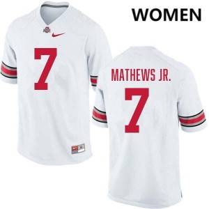 #7 Jermaine Mathews Jr. The Fighting Buckeyes White Women's Jersey High School Football 286633-492