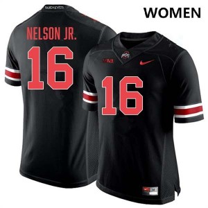 #16 Keenan Nelson Jr. The Ohio State Blackout Women Jersey Official Football 379323-542