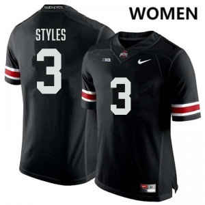 #3 Lorenzo Styles Jr. OSU Buckeyes Black Women's Jersey 2025 Football 678287-116
