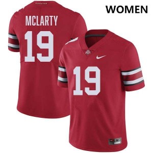 #19 Nick McLarty Ohio State Red Women's Jersey Official Football 756889-840