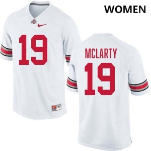#19 Nick McLarty Go Bucks White Women's Jersey Player Football 484464-176