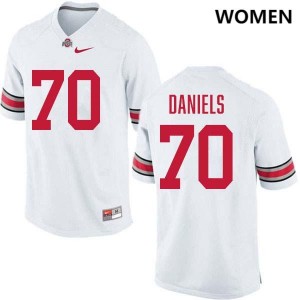 #70 Phillip Daniels Ohio State Buckeyes White Women Jersey University Football 339858-640