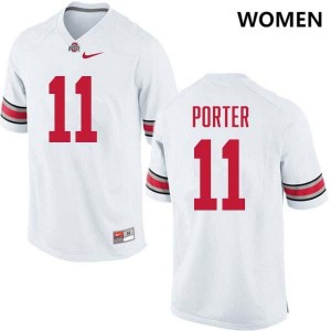 #11 Quincy Porter OSU Buckeyes White Women Jersey 2025-26 Football 841289-765