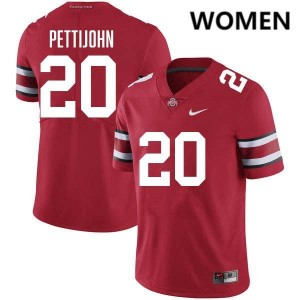 #20 Riley Pettijohn Buckeye Nation Red Women Jersey Limited Football 728460-721