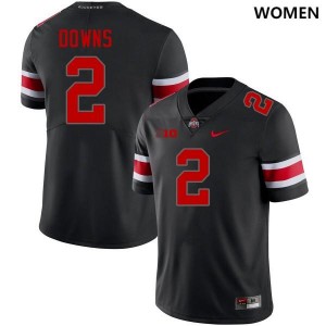 #2 Caleb Downs OSU Buckeyes Blackout Womens Jersey Limited Football 488858-311