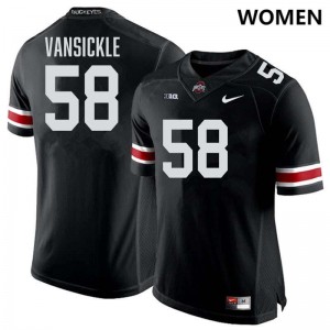 #58 Gabe VanSickle Buckeye Nation Black Womens Jersey Official Football 167616-115