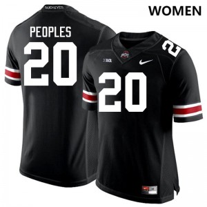 #20 James Peoples The Ohio State Black Women Jersey Limited Football 265286-502