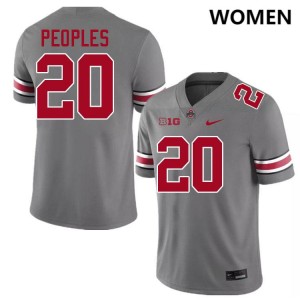 #20 James Peoples Buckeye Nation Grey Women Jersey 2025-26 Football 142379-640