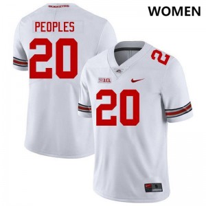#20 James Peoples Buckeye Nation White Women's Jersey NCAA Football 178471-882