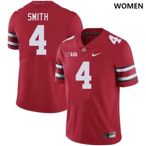 #4 Jeremiah Smith Go Bucks Red Women Jersey Embroidery Football 536778-662