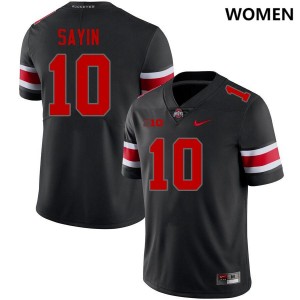 #10 Julian Sayin Ohio State Blackout Women's Jersey Player Football 166619-126