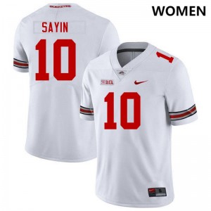 #10 Julian Sayin Ohio State White Women Jersey 2025 Football 335444-878