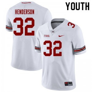 #32 TreVeyon Henderson Ohio State White Youth Jersey Player Football 460959-542