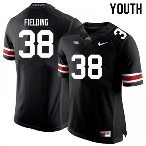 #38 Jayden Fielding The Fighting Buckeyes Black Youth Jersey High School Football 805674-191