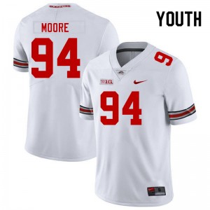 #94 Jason Moore The Fighting Buckeyes White Youth Jersey Game Football 360054-591