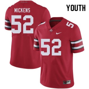 #52 Joshua Mickens Buckeye Nation Red Youth Jersey Limited Football 125785-925