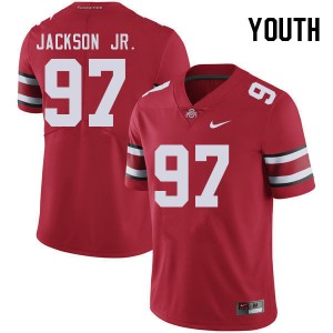 #97 Kenyatta Jackson Jr. The Ohio State Red Youth Jersey Embroidery Football 177939-933