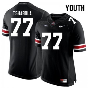 #77 Tegra Tshabola Ohio State Black Youth Jersey Limited Football 140778-345