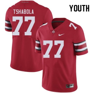 #77 Tegra Tshabola Ohio State Red Youth Jersey 2025 Football 660178-726