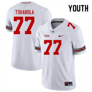 #77 Tegra Tshabola The Fighting Buckeyes White Youth Jersey 2025 Football 415868-742