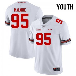 #95 Tywone Malone Ohio State White Youth Jersey Replica Football 137847-835