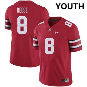 #8 Arvell Reese Ohio State Buckeyes Red Youth Jersey NCAA Football 803661-850