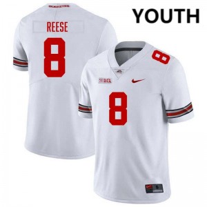 #8 Arvell Reese OSU White Youth Jersey Official Football 455943-943