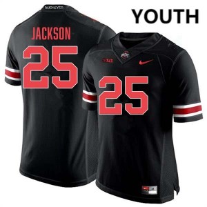 #25 Bo Jackson Buckeye Nation Blackout Youth Jersey Official Football 528970-435