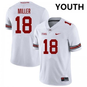 #18 Bodpegn Miller OSU White Youth Jersey University Football 269739-460