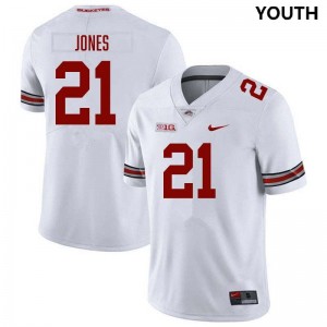 #21 Brenten Jones OSU White Youth Jersey Player Football 798049-967
