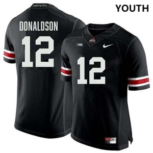 #12 CJ Donaldson The Fighting Buckeyes Black Youth Jersey 2025 Football 114711-128