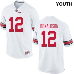 #12 CJ Donaldson Ohio State White Youth Jersey High School Football 484515-875