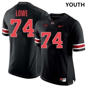 #74 Carter Lowe Ohio State Buckeyes Blackout Youth Jersey Alumni Football 709723-750
