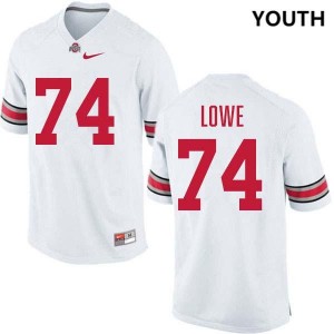#74 Carter Lowe The Fighting Buckeyes White Youth Jersey University Football 617343-212