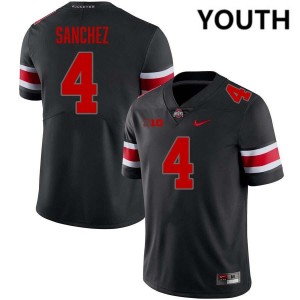 #4 Devin Sanchez Ohio State Buckeyes Blackout Youth Jersey Player Football 509470-121
