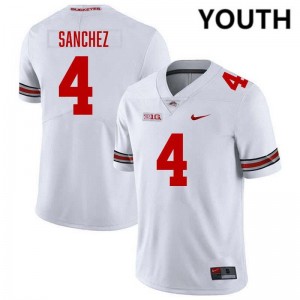 #4 Devin Sanchez Go Bucks White Youth Jersey Official Football 882876-719