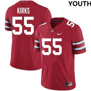 #55 Dominic Kirks Go Bucks Red Youth Jersey High School Football 986748-851