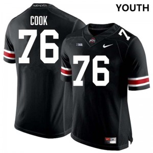 #76 Jake Cook The Ohio State Black Youth Jersey Game Football 262090-228