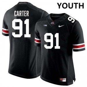 #91 Jarquez Carter Ohio State Black Youth Jersey Alumni Football 701100-213
