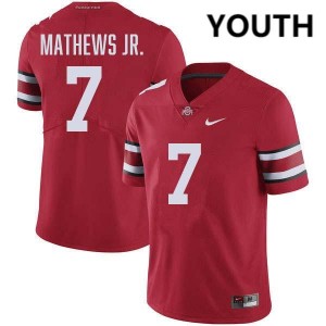#7 Jermaine Mathews Jr. OSU Red Youth Jersey Embroidery Football 157601-302
