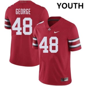 #48 Logan George Buckeye Nation Red Youth Jersey Game Football 354615-961