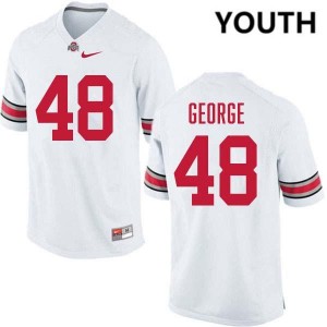 #48 Logan George The Fighting Buckeyes White Youth Jersey 2025-26 Football 305987-661