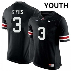 #3 Lorenzo Styles Jr. The Fighting Buckeyes Black Youth Jersey NCAA Football 279288-382