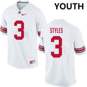 #3 Lorenzo Styles Jr. OSU Buckeyes White Youth Jersey High School Football 153069-442