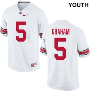 #5 Mylan Graham Ohio State White Youth Jersey 2025 Football 638050-949