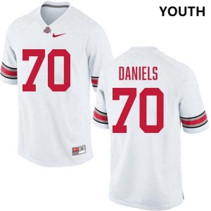 #70 Phillip Daniels OSU Buckeyes White Youth Jersey Official Football 307971-920