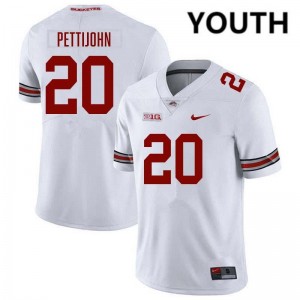 #20 Riley Pettijohn The Fighting Buckeyes White Youth Jersey Alumni Football 454030-407