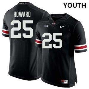 #25 Ty Howard Ohio State Black Youth Jersey Stitched Football 987947-609