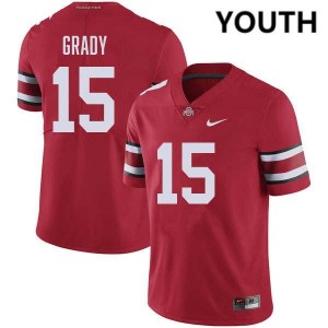 #15 Zion Grady OSU Buckeyes Red Youth Jersey Game Football 313582-260